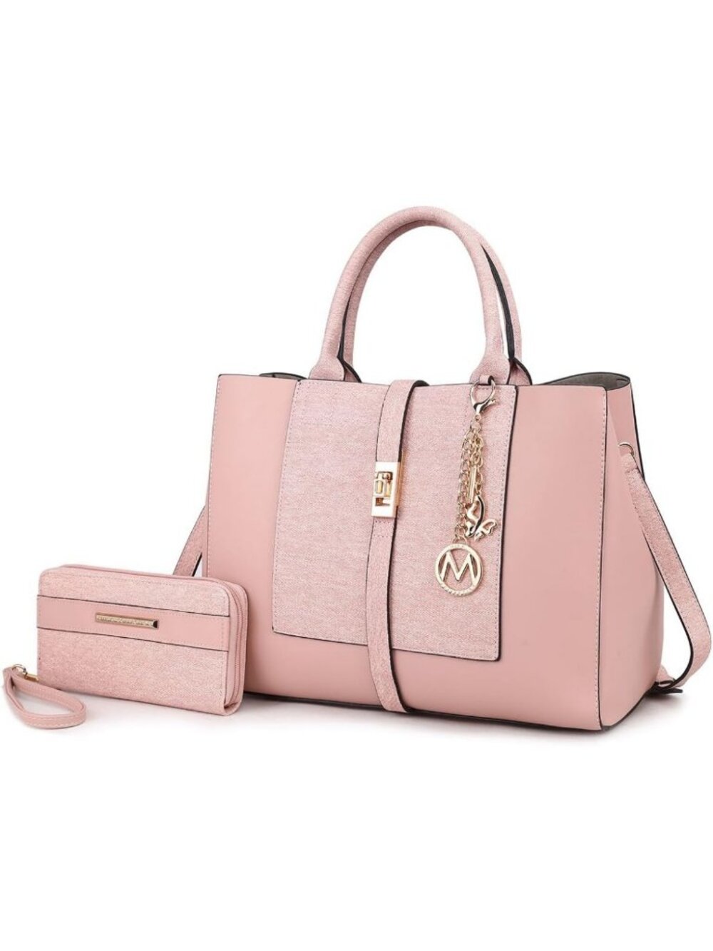 Stylish Satchel Bag & Wristlet Wallet Set for Women | Versatile Crossbody Tote